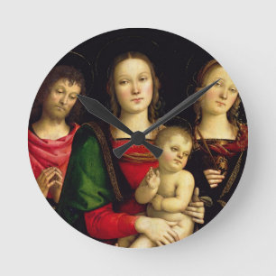 Relógio Redondo Madonna e a criança com St John o baptista