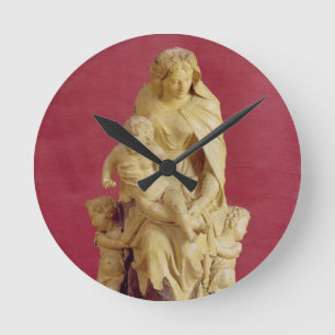 Relógio Redondo Madonna e criança (mais papier - mache)