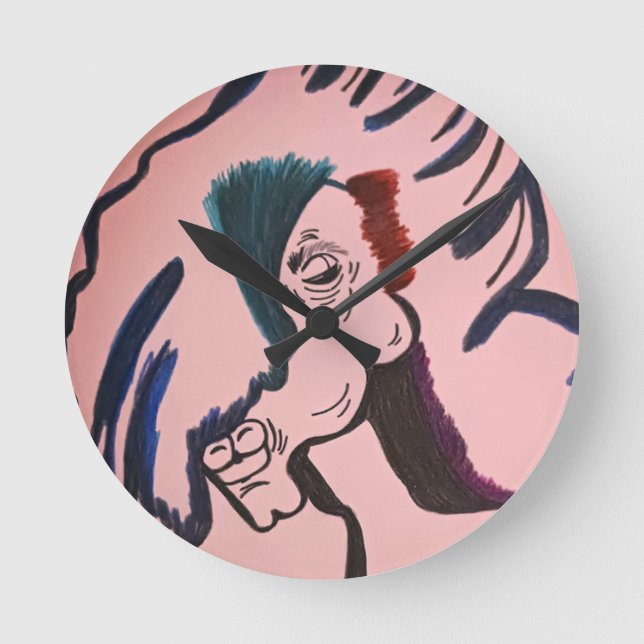 Relógio Redondo Magical Horse Round Pillow (Frente)