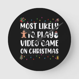 Relógio Redondo Mais Propenso a Jogar Video Game no Natal Gaming