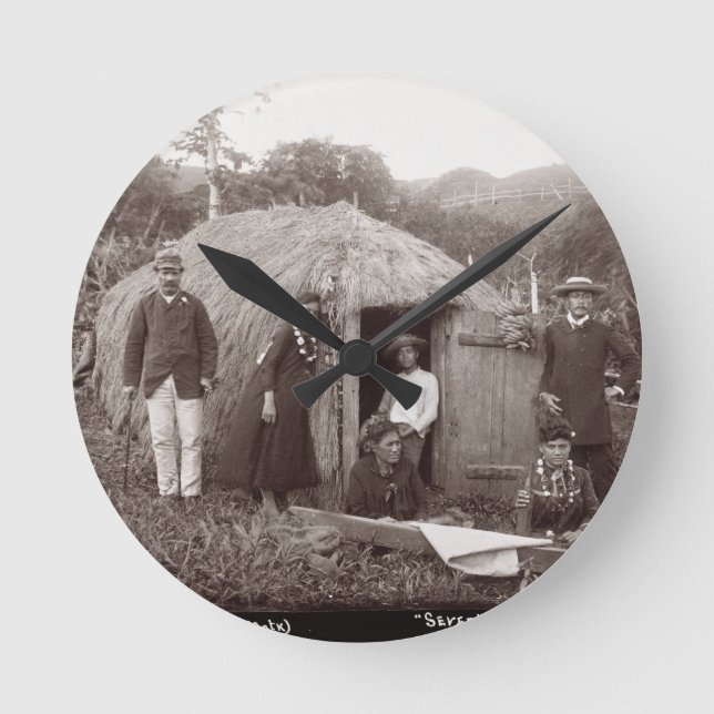 Relógio Redondo Making Tappa, a native cloth, c.1875 (sepia photo) (Frente)
