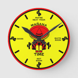 Relógio Redondo Mañana Lazy Person Gift