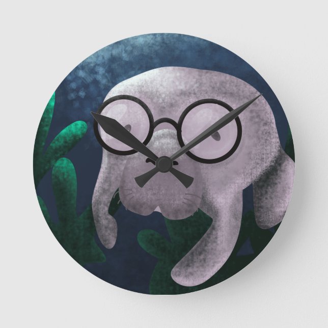 Relógio Redondo Manatee Clock (Frente)