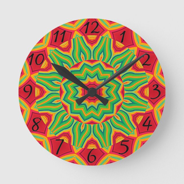 Relógio Redondo Mandala Clock (Frente)
