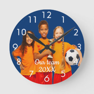 Relógio Redondo Manutenção personalizada da equipe de esporte foto