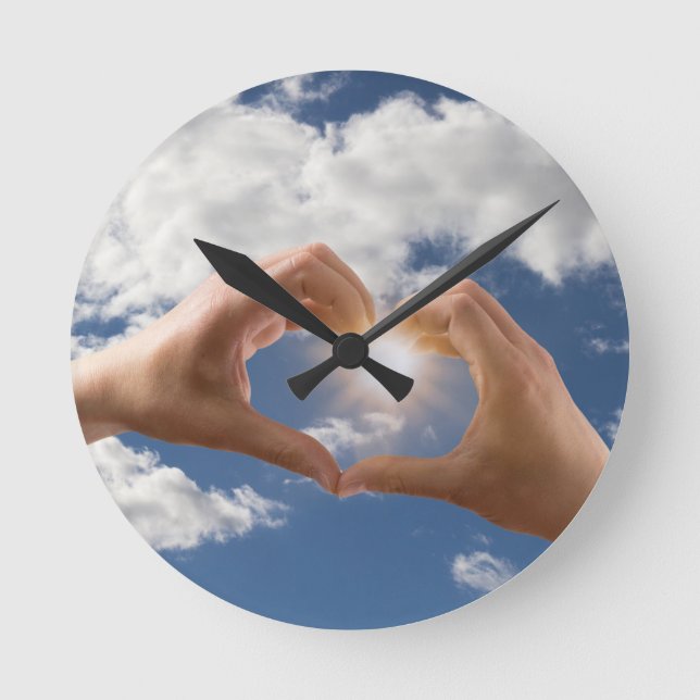 Relógio Redondo Mãos de amor (Frente)