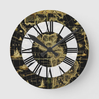 Relógio Redondo Mapa náutico do PixDezines