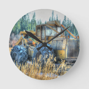 Relógio Redondo Máquinas De fazenda, Trator, Anel Traseiro, Veícul