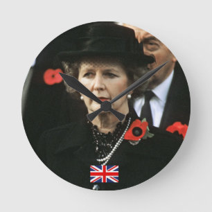Relógio Redondo Margaret Thatcher Primeiro-Ministro