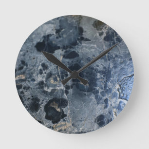 Relógio Redondo Marinho Blue Marble Delicado #1 #wall #decor #art
