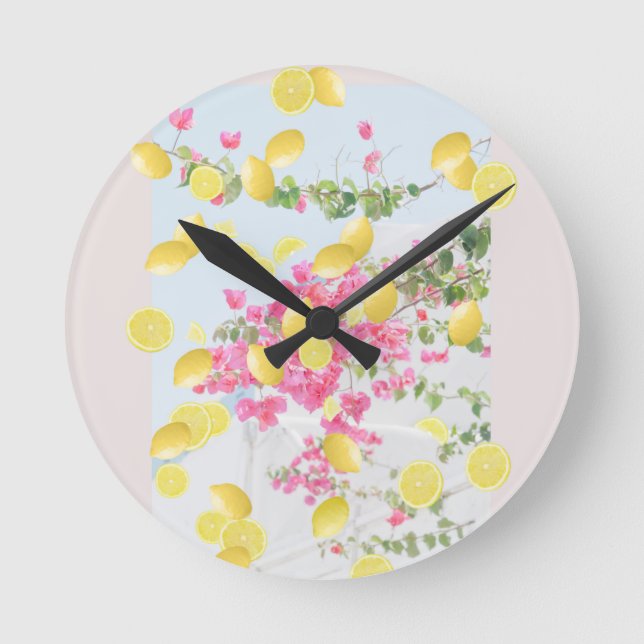 Relógio Redondo Market Positano Itália #1 #wall #art (Frente)