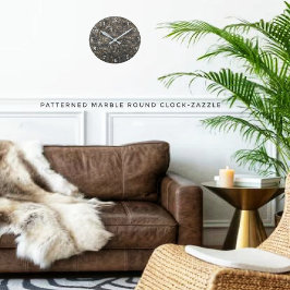 Relógio Redondo Mármore Padrão