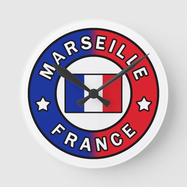 Relógio Redondo Marselha França (Frente)