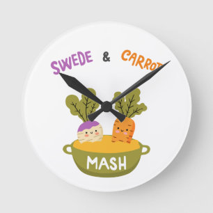 Relógio Redondo Mash sueco e carrot