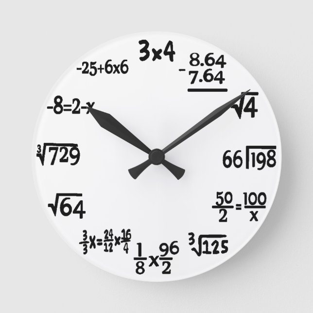 Relógio Redondo Matemática (Frente)