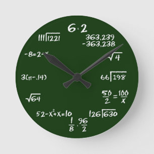 Relógio Redondo Maths and Physics Wall Clock