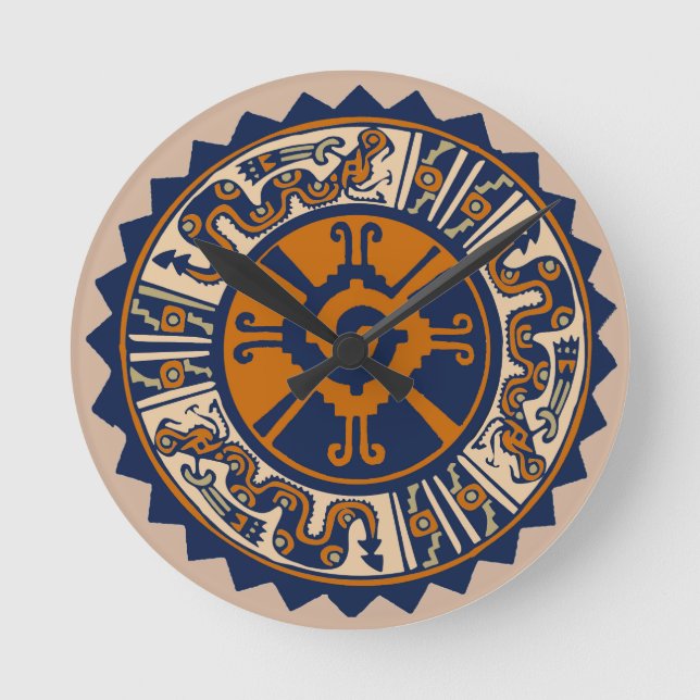 Relógio Redondo Mayan Hunab Ku (Frente)