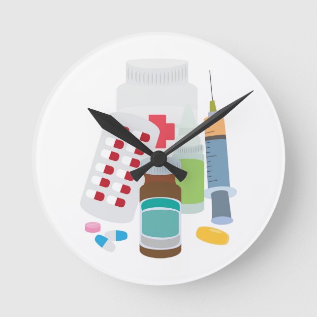 Relógio Redondo Medicamentos (Frente)
