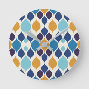 Relógio Redondo Meio século 1960s Geométrico Colorido  