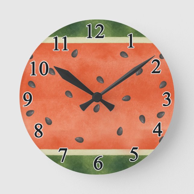 Relógio Redondo Melancia De Qualquer Maneira Que Você Corte a Frut (Frente)
