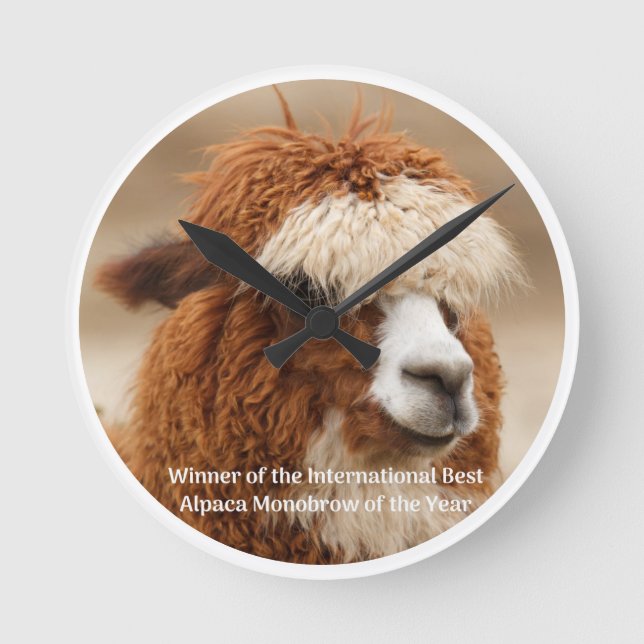 Relógio Redondo Melhor Sobrancelha Única de Alpaca (Frente)