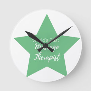 Relógio Redondo Melhor Terapista de Massagem do Mundo