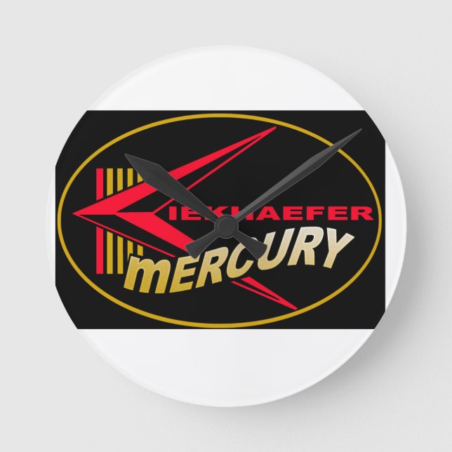 Relógio Redondo Mercury Marine Outboards Vintage (Frente)