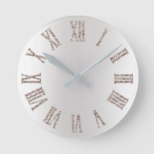 Relógio Redondo Metal mínimo de prata cinzento do brilho Titanium