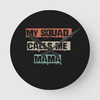 Relógio Redondo Meu Esquadrão Me Chama De Mamãe Engraçado, Gym Mãe