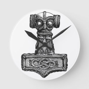 Relógio Redondo Mjolnir: O martelo do Thor