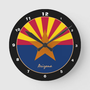 Relógio Redondo Moda de tendências de sinalizador de Arizona e Ar
