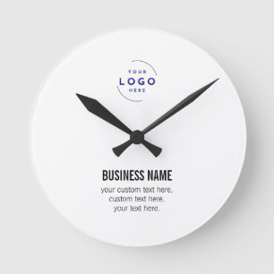 Relógio Redondo Modelo de Nome de Logotipo de Negócios de Código Q