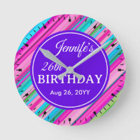 Modelo personalizado de aniversário com listras de