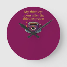 Relógio Redondo Modern Mystic Coffee Art My third eye collection