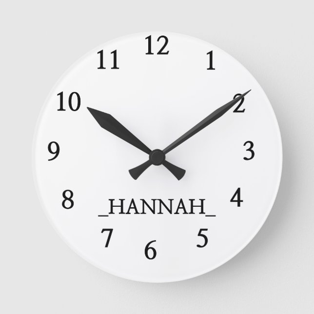 Relógio Redondo Moderno Minimalista (Frente)