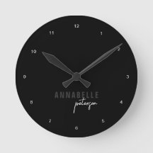 Moderno Personalizado em Script Minimalista Preto 