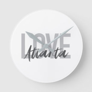 Relógio Redondo Moderno, simples, legal, design urbano Love Atlant