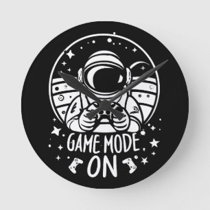 Relógio Redondo modo de jogo astronauta