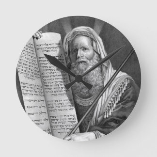 Relógio Redondo Moisés e os Dez Mandamentos