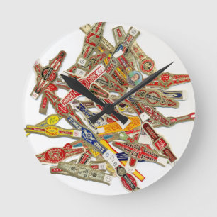 Relógio Redondo Molas para Anel de Cigarros