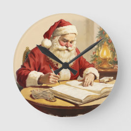 Relógio Redondo Momento silencioso dos papais noeis