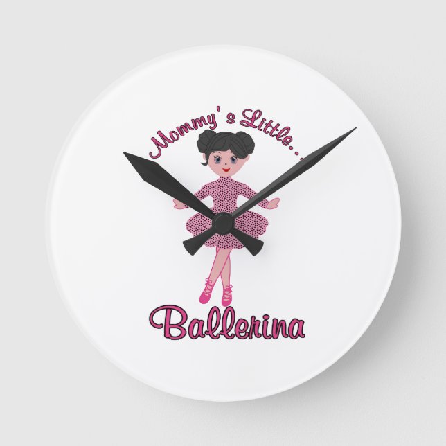 Relógio Redondo Mommys Little Ballerina (Frente)