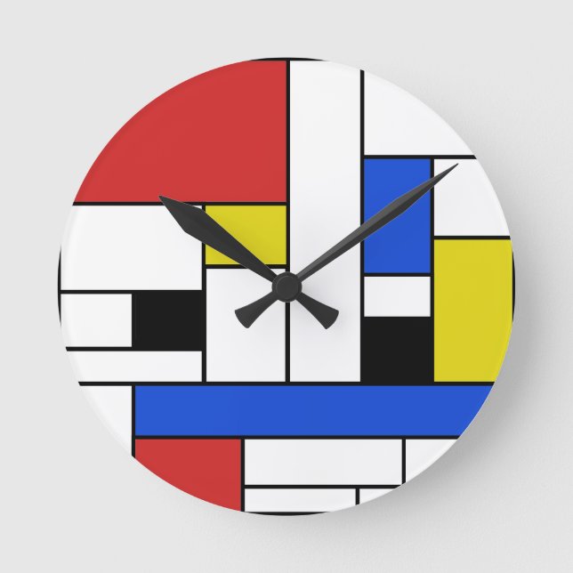 Relógio Redondo Mondrian alinha em volta do pulso de disparo de (Frente)