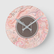 Monograma Elegante de Mármore Rosa