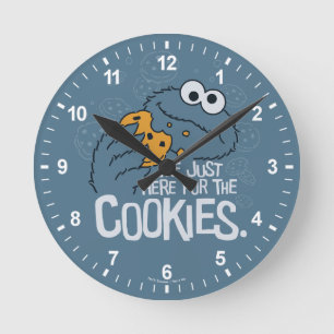 Relógio Redondo Monstro de cookies Eu só estou aqui para os cook