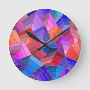 Relógio Redondo Montanhas de Fantasia Vista do Céu