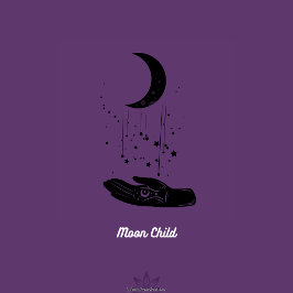 Relógio Redondo Moon Child Round Wall Clock 