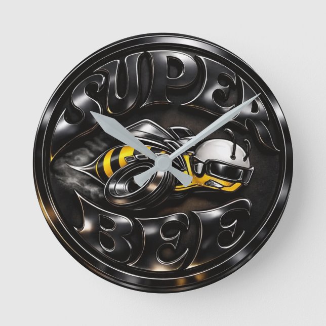 Relógio Redondo Mopar - Dodge Super Bee Round Clock (Frente)