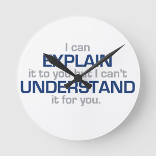 Relógio Redondo Motto do engenheiro - Coisas do tipo ciência