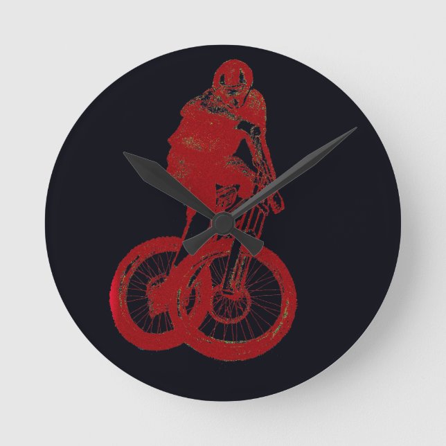 Relógio Redondo Mountain Biker MTB BMX CYCLIST (Frente)